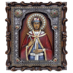 Wooden icon "Holy Prince Igor"
